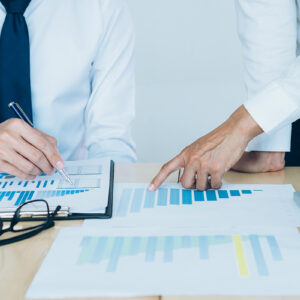 Business team present. Investor working new startup project.